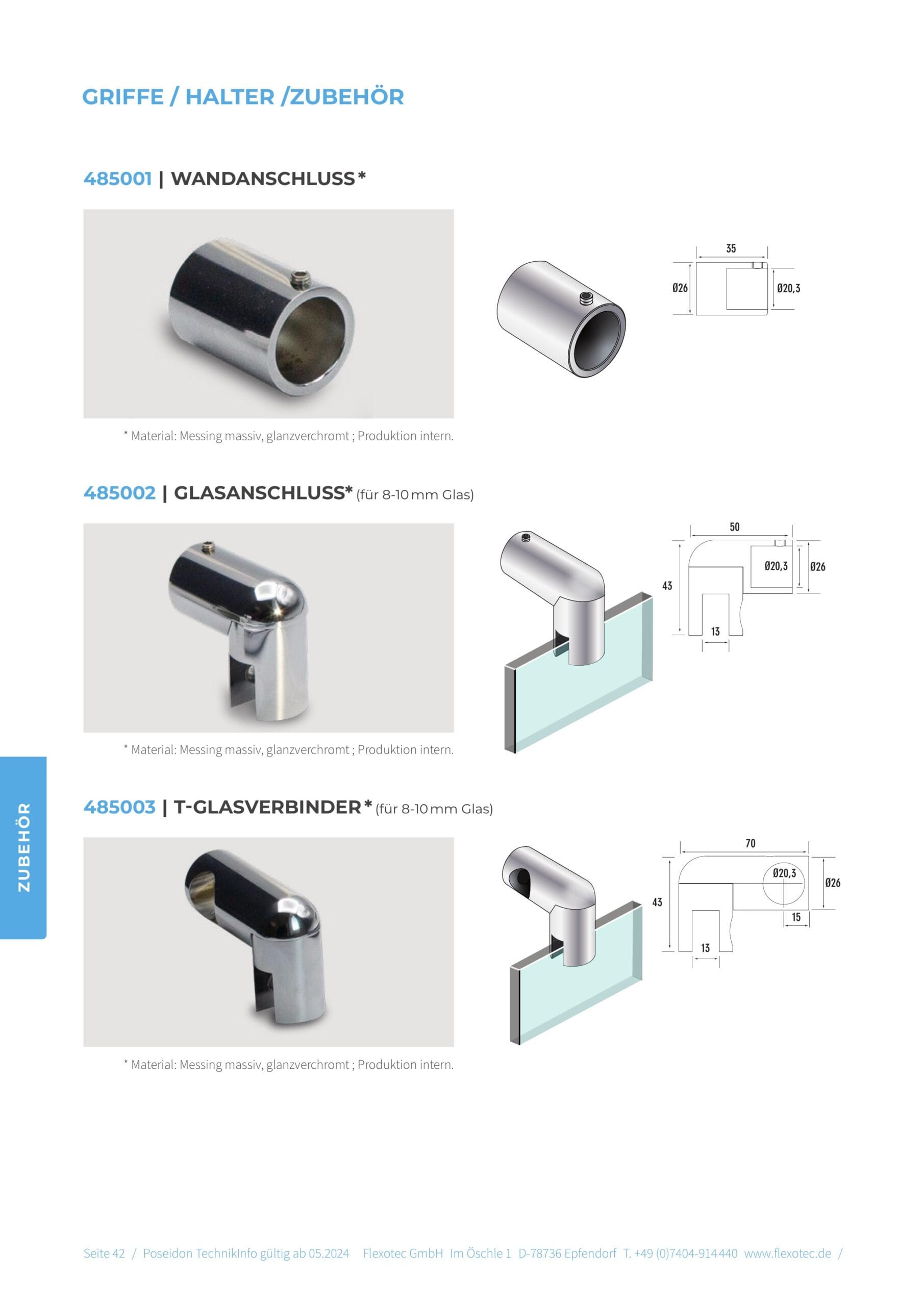 Wandaansluiting - Poseidon art. 485001